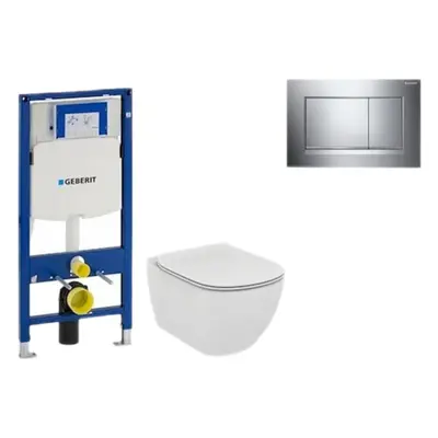 Cenově zvýhodněný závěsný WC set Geberit do lehkých stěn / předstěnová montáž+ WC Ideal Standard