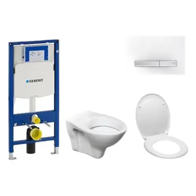 Cenově zvýhodněný závěsný WC set Geberit do lehkých stěn / předstěnová montáž+ WC S-Line S-line 