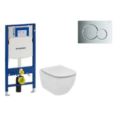 Cenově zvýhodněný závěsný WC set Geberit do lehkých stěn / předstěnová montáž+ WC Ideal Standard