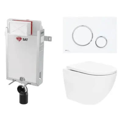 Závěsný wc set k zazdění SAT SIKOSZTOR6776