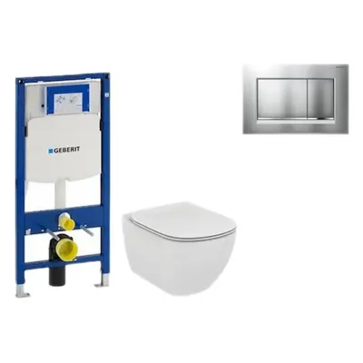 Cenově zvýhodněný závěsný WC set Geberit do lehkých stěn / předstěnová montáž+ WC Ideal Standard