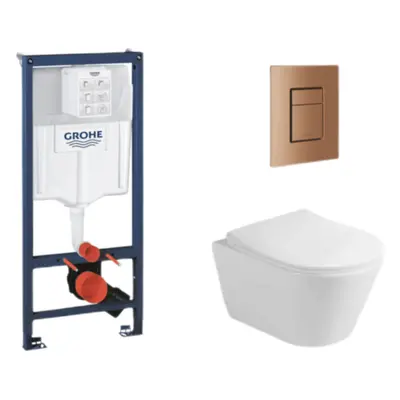 Závěsný wc set do lehkých stěn / předstěnová montáž Glacera Ava SIKOGRSAVASCDL0