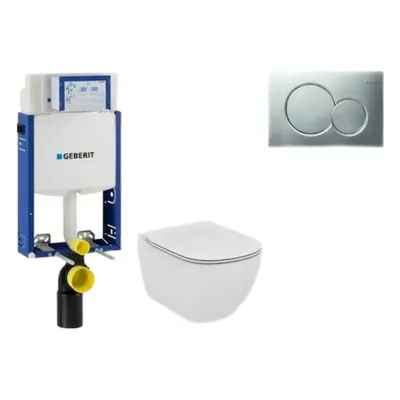 Cenově zvýhodněný závěsný WC set Geberit k zazdění + WC Ideal Standard Tesi 110.302.00.5NF3