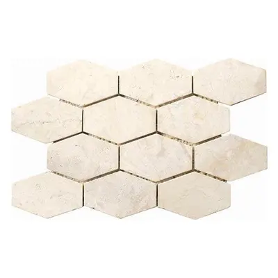 Mozaika Mosavit Hexagonal beige 25x37 cm mat KANAWA