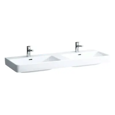 Laufen Pro S dvojumyvadlo 130x46 cm dva otvory pro baterii h8149680001041 1496.8.000.104.1