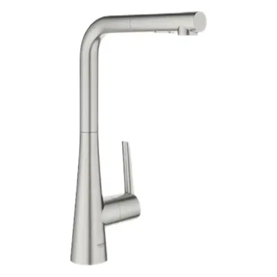 Grohe Zedra dřezová baterie s vytahovací sprškou, 2 proudy supersteel 32553dc2 G32553DC2