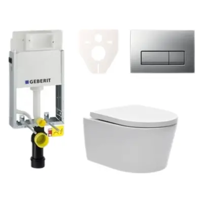 Cenově zvýhodněný závěsný WC set Geberit k zazdění + WC SAT Brevis SIKOGE1W8