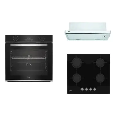 Set spotřebičů Beko- trouba BBIM13300X, deska HILG64220S, odsavač CTB6407X