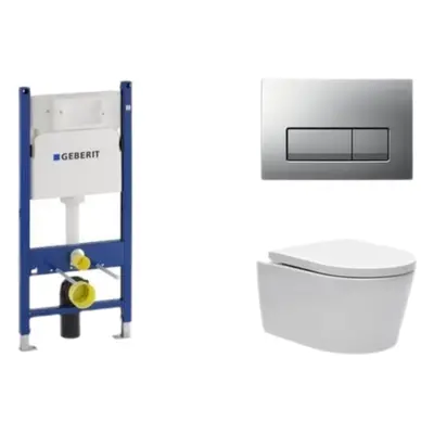 Cenově zvýhodněný závěsný WC set Geberit do lehkých stěn / předstěnová montáž+ WC SAT Brevis SIK