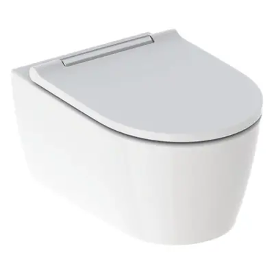 Geberit ONE - Závěsné WC se sedátkem softclose, TurboFlush, KeraTect, bílá/chrom 500.202.01.1