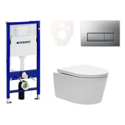 Cenově zvýhodněný závěsný WC set Geberit do lehkých stěn / předstěnová montáž+ WC SAT Brevis SIK