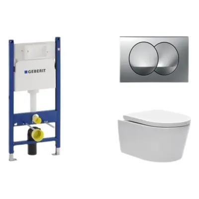 Cenově zvýhodněný závěsný WC set Geberit do lehkých stěn / předstěnová montáž+ WC SAT Brevis SIK