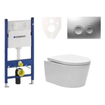 Cenově zvýhodněný závěsný WC set Geberit do lehkých stěn / předstěnová montáž+ WC SAT Brevis SIK