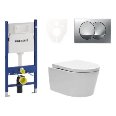 Cenově zvýhodněný závěsný WC set Geberit do lehkých stěn / předstěnová montáž+ WC SAT Brevis SIK