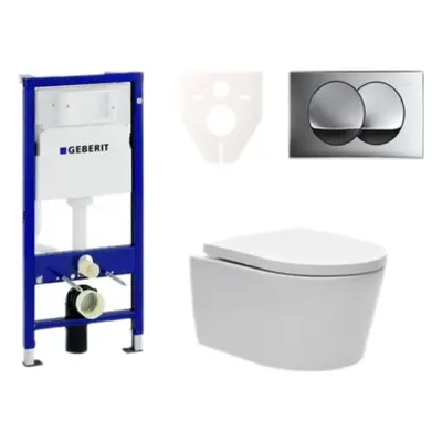 Cenově zvýhodněný závěsný WC set Geberit do lehkých stěn / předstěnová montáž+ WC SAT Brevis SIK