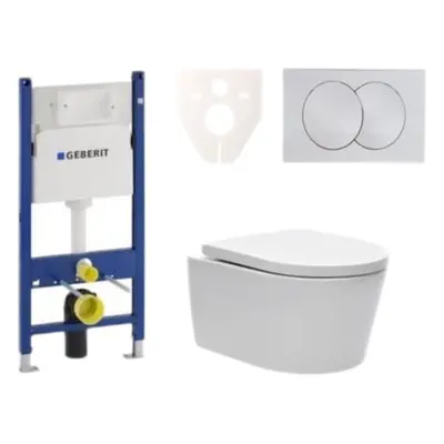 Cenově zvýhodněný závěsný WC set Geberit do lehkých stěn / předstěnová montáž+ WC SAT Brevis SIK