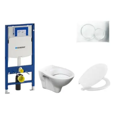 Cenově zvýhodněný závěsný WC set Geberit do lehkých stěn / předstěnová montáž+ WC S-Line S-line 