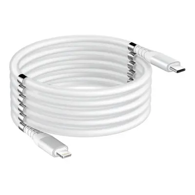 Magnetický samonavíjecí USB nabíjecí kabel (Type-C to Lightning)(90cm)