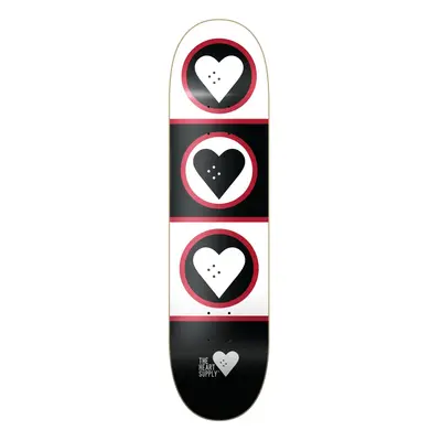 Heart Supply Squad Skate Deska (8.5"|Černá/Bílá)