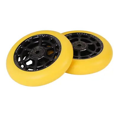 Kolečka UrbanArtt Civic 125x30mm Black/Yellow 2ks