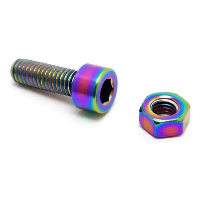 TLC Titanium BMX Seat objímka šroub a Matice (Rainbow)