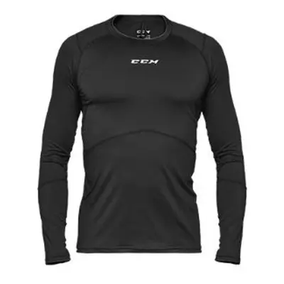 Triko s dlouhým rukávem CCM Compression SR, černá, Senior