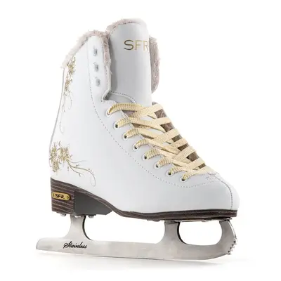 SFR Glitra Children's Ice Skates - White - UK:2J EU:34 US:M3L4