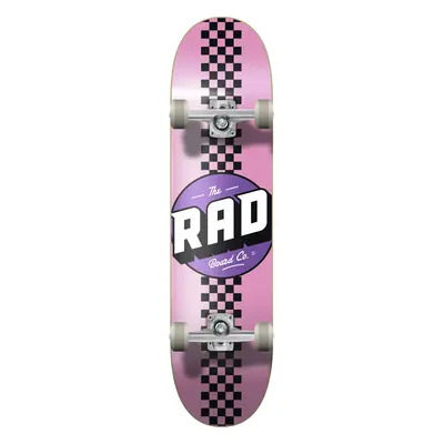 RAD Checker Stripe Skateboard Komplet (7.75"|Růžová/Černá)