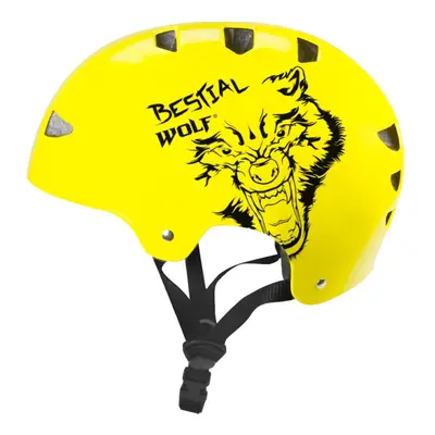 SKULLYELLOW -S Casco amarillo talla grande 8-a-99-aos