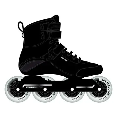 Kolečkové brusle Powerslide Kaze Black Trinity, 43, 4x