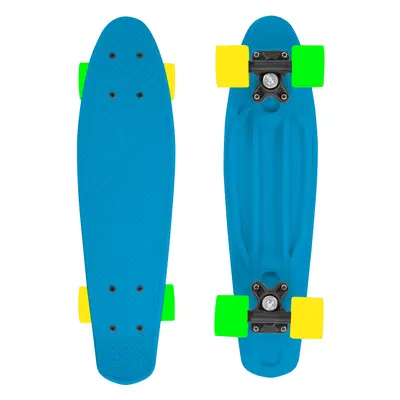 Skateboard FIZZ BOARD Blue, Orange PU, modrý