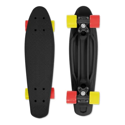 Skateboard FIZZ BOARD Black, Red-Yellow PU, černý