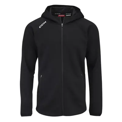 Mikina CCM Locker Room Full Zip Hoodie SR, Senior, XS, tmavě modrá