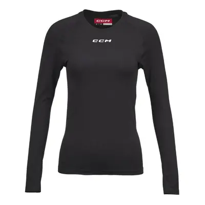 Dámské triko CCM Women's Long Sleeve Training Tee SR, Senior, M, černá