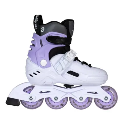 Dětské kolečkové brusle Powerslide Khaan Junior NXT White ADJ, 4x, 64