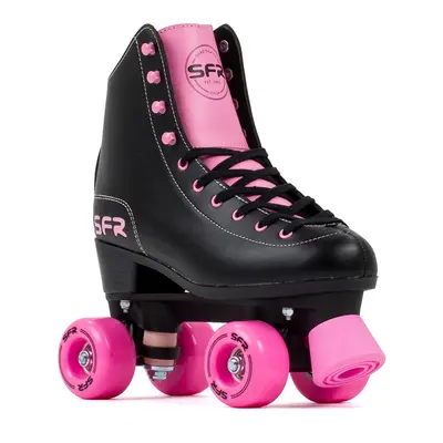 SFR Figure Children's Quad Skates - Black / Pink - UK:4J EU:37 US:M5L6