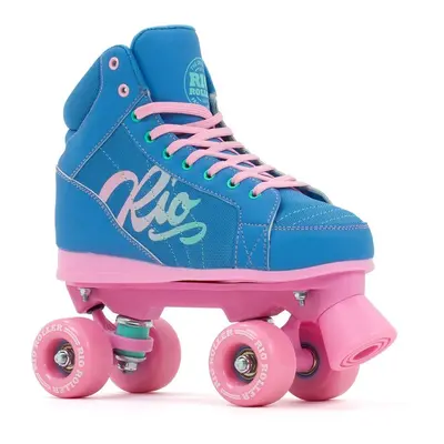 Rio Roller Lumina Children's Quad Skates - Blue / Pink - UK:5J EU:38 US:M6L7