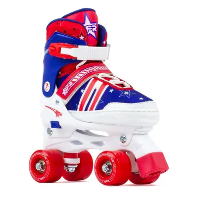 SFR Spectra Adjustable Children's Quad Skates - Blue / Red - UK:1J-4J EU:33-37 US:M2-5