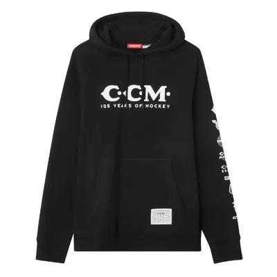 Mikina CCM Years Pullover Hoodie SR, Senior, XL, černá