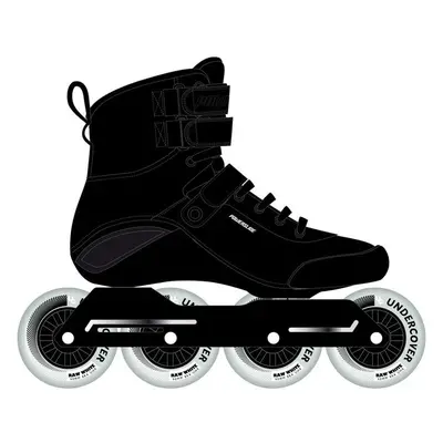 Kolečkové brusle Powerslide Kaze Black Trinity, 46, 4x