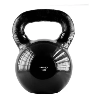 KNV16 ČERNÝ KETTLEBELL POKRYTÝ VINYLEM HMS