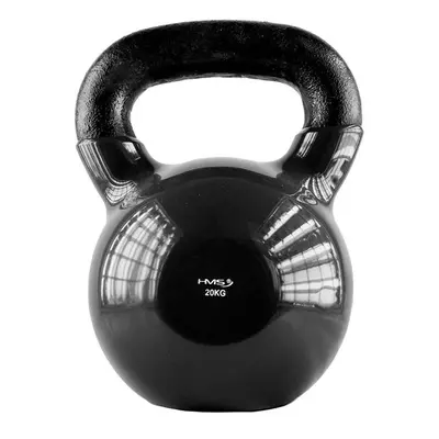 KNV20 ČERNÝ KETTLEBELL POKRYTÝ VINYLEM HMS