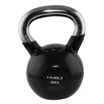 KT KG ČERNÝ KETTLEBELL CHROMOVANÝM ÚCHOPEM HMS