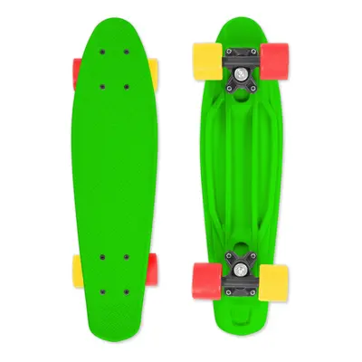 Skateboard FIZZ BOARD Green, Red-Yellow PU, zelený