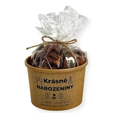 Nutworld.cz Mandle "Uzené" v celofánku a Eko kelímku 180g K NAROZENINÁM