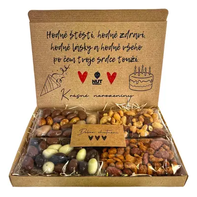 Nutworld.cz Dárková krabička 4x80g MIX K NAROZENINÁM