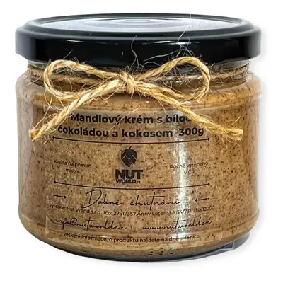 Nutworld.cz Mandlový krém s bílou čokoládou a kokosem 300g