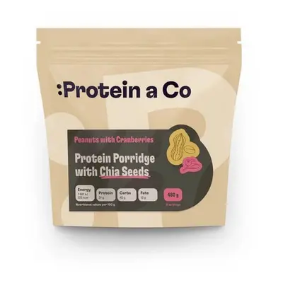 ProteinaCO Proteinová kaše s CHIA - arašídy s brusinkami