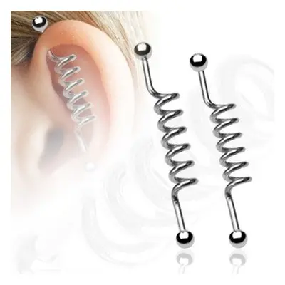 Piercing z oceli 316L - kuličky, ohnutý do písmene "U" - Délka piercingu: 14 mm