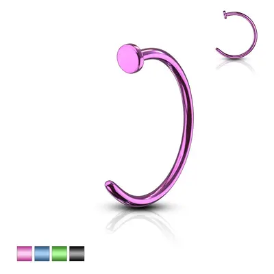 Piercing barevná podkova - anodizovaný titan, lesklý povrch, 0,6 mm - Průměr: 10 mm, Barva pierc